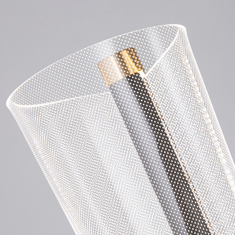 Aluminum Iron Acrylic Tower Floor Lamp