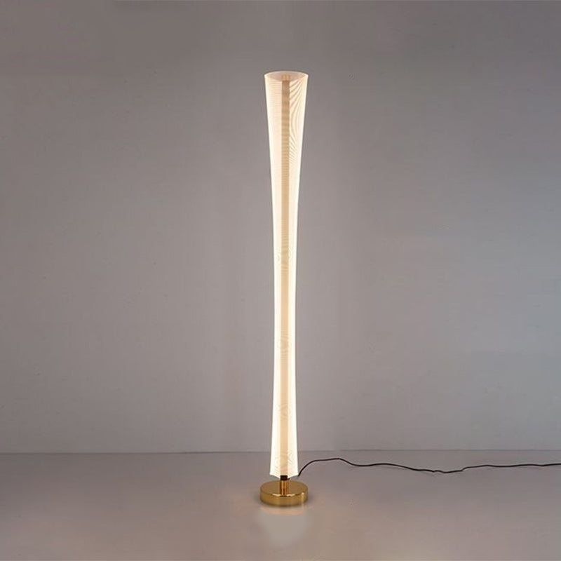Aluminum Iron Acrylic Tower Floor Lamp