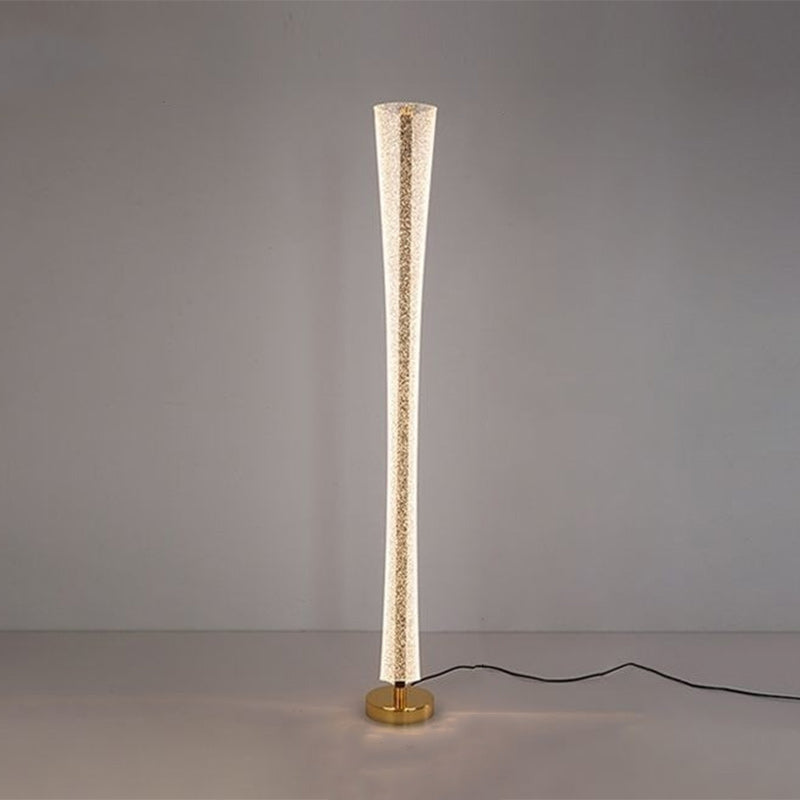 Aluminum Iron Acrylic Tower Floor Lamp