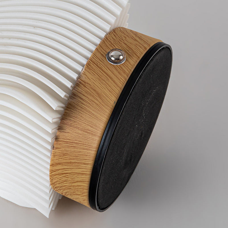 Rechargeable Acrylic Wood Cylinder Table Lamp
