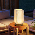 Rechargeable Acrylic Wood Cylinder Table Lamp
