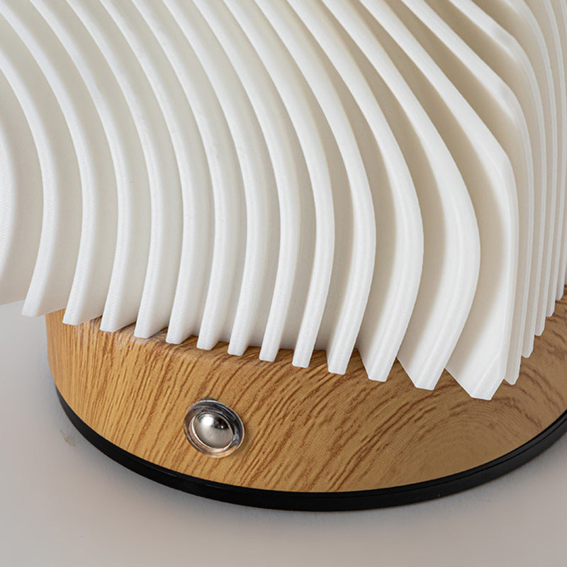 Rechargeable Acrylic Wood Cylinder Table Lamp