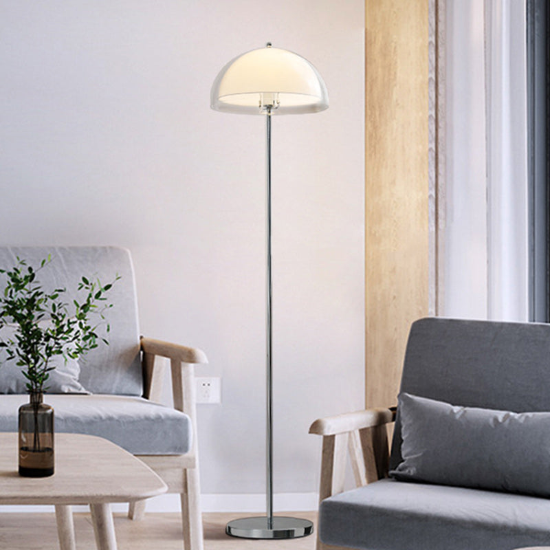 Iron Acrylic Dome-Shaped Living Floor Lamp