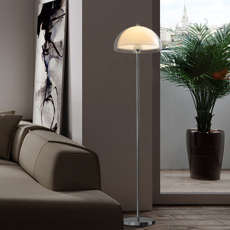 Iron Acrylic Dome-Shaped Living Floor Lamp