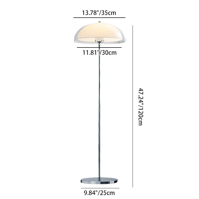 Iron Acrylic Dome-Shaped Living Floor Lamp