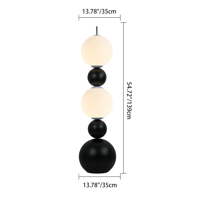 Iron Acrylic Gourd-Shaped Ball Floor Lamp