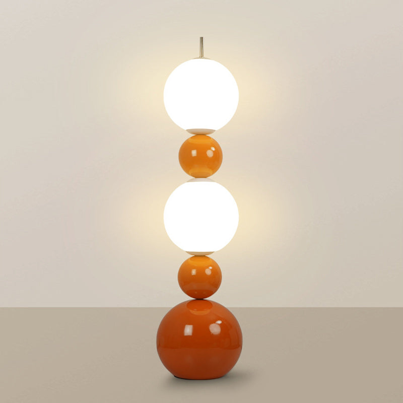 Iron Acrylic Gourd-Shaped Ball Floor Lamp