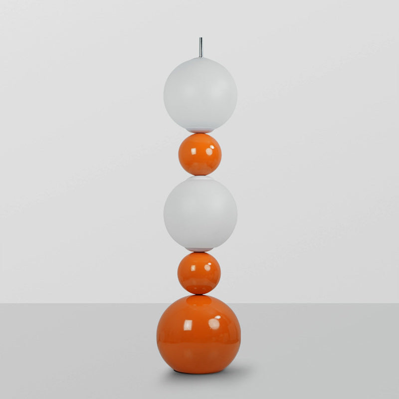 Iron Acrylic Gourd-Shaped Ball Floor Lamp