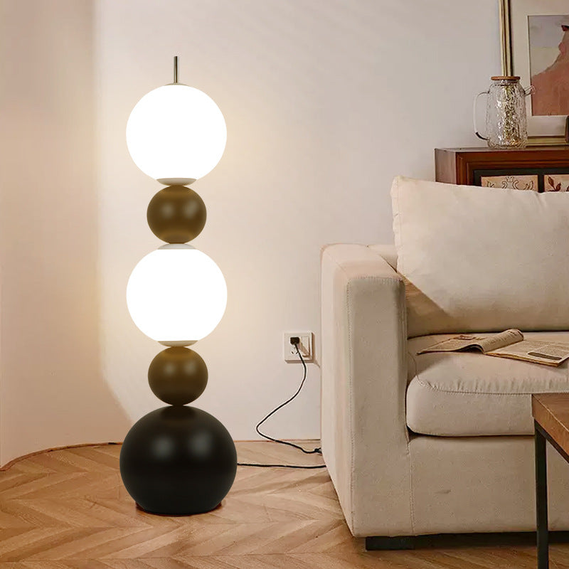 Iron Acrylic Gourd-Shaped Ball Floor Lamp