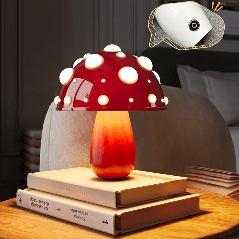 Rechargeable Iron PC Mushroom Table Lamp