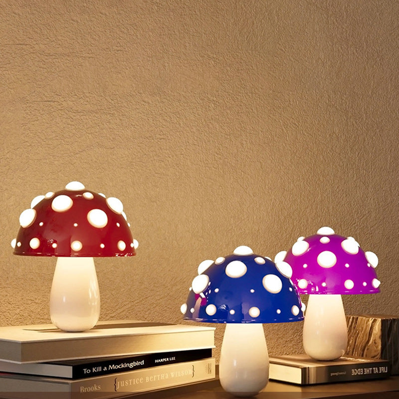 Rechargeable Iron PC Mushroom Table Lamp