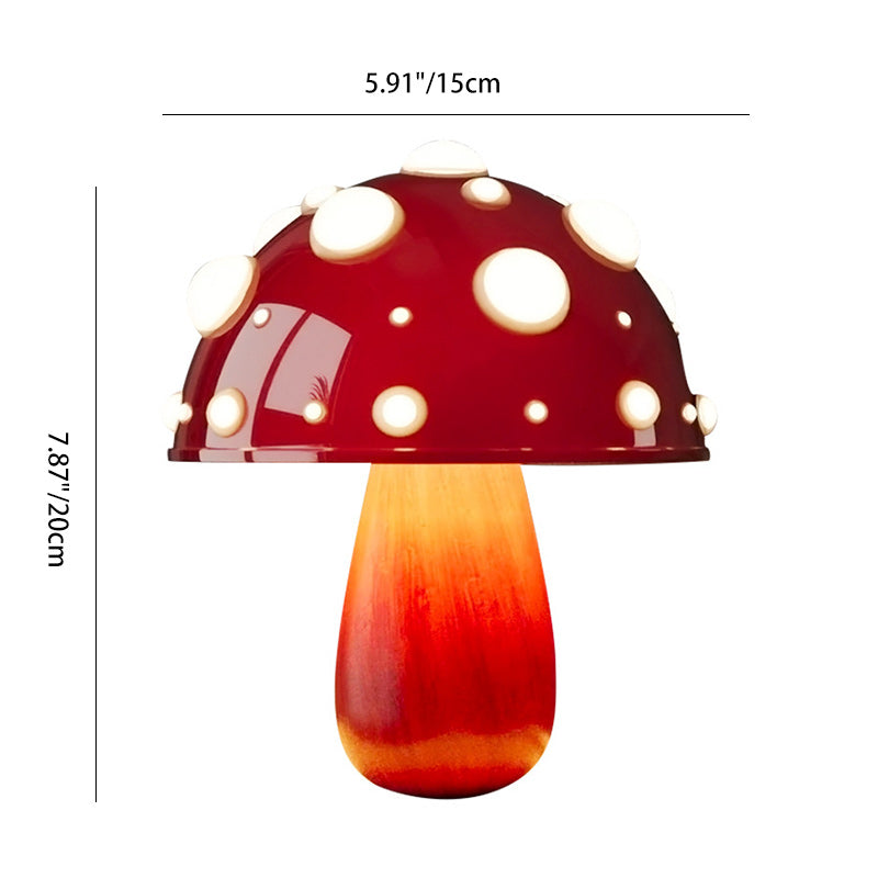 Rechargeable Iron PC Mushroom Table Lamp