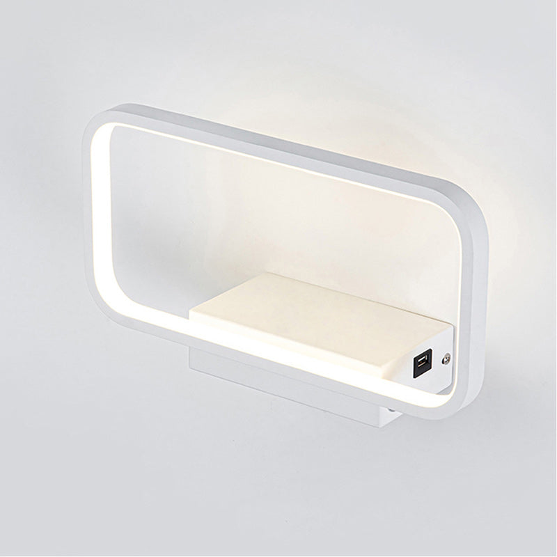Iron Aluminum Resin Rectangular Wall Lamp
