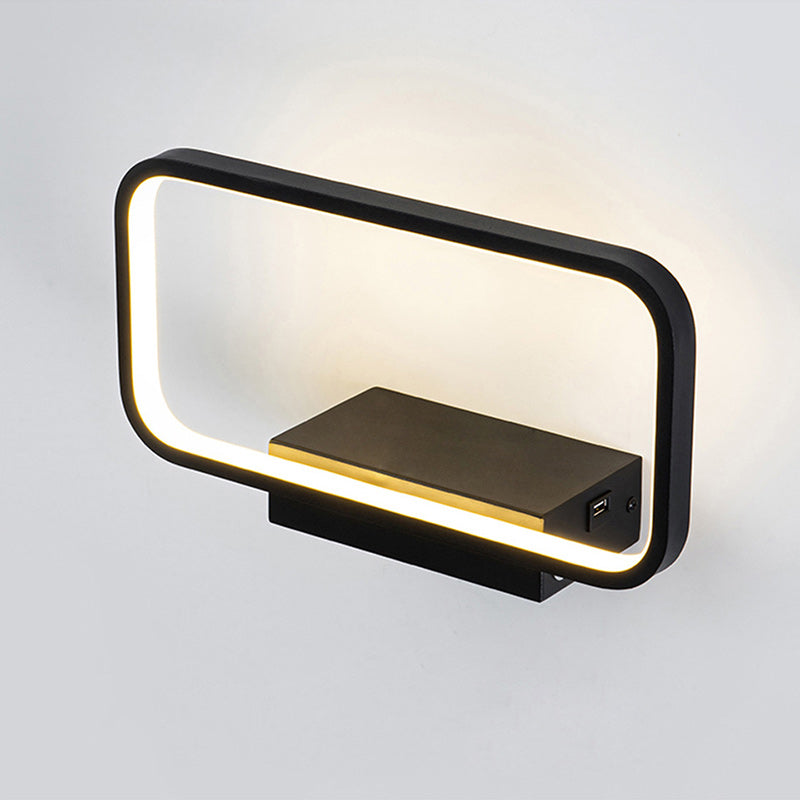 Iron Aluminum Resin Rectangular Wall Lamp