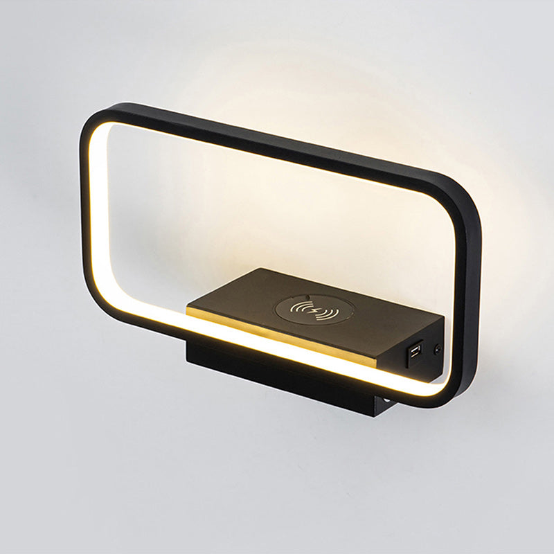 Iron Aluminum Resin Rectangular Wall Lamp