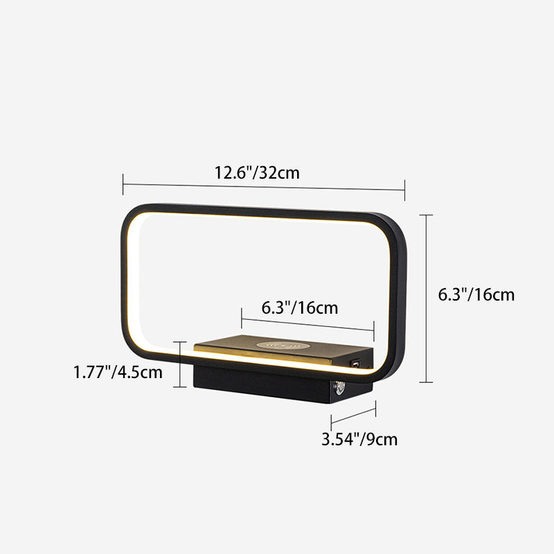 Iron Aluminum Resin Rectangular Wall Lamp