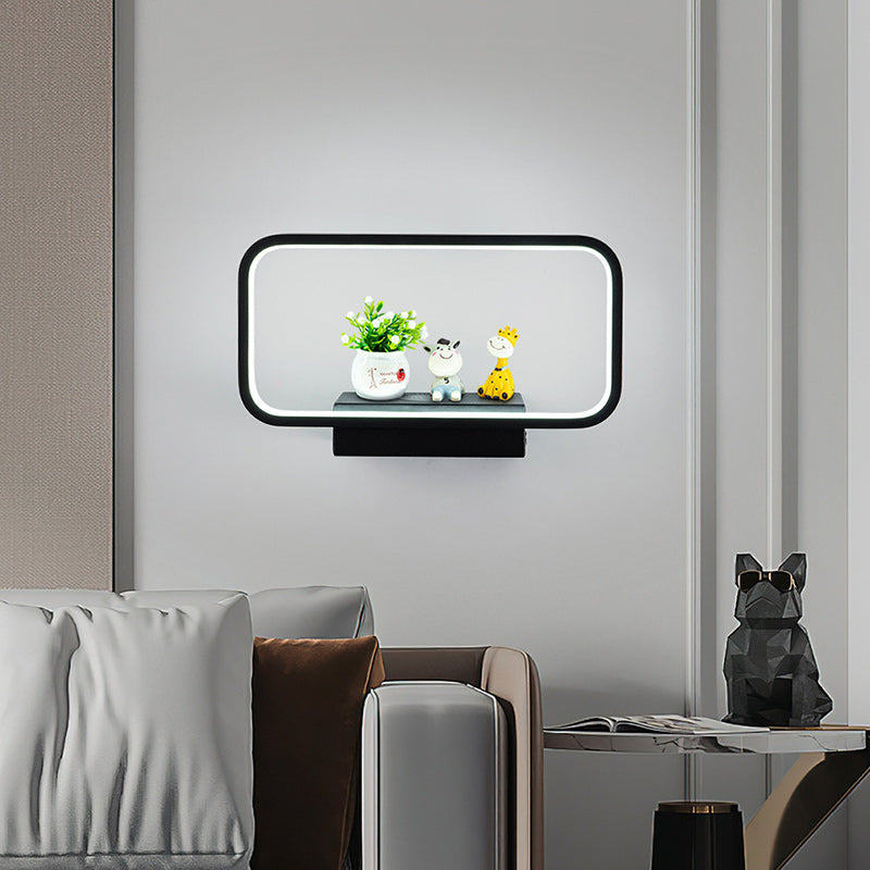 Iron Aluminum Resin Rectangular Wall Lamp