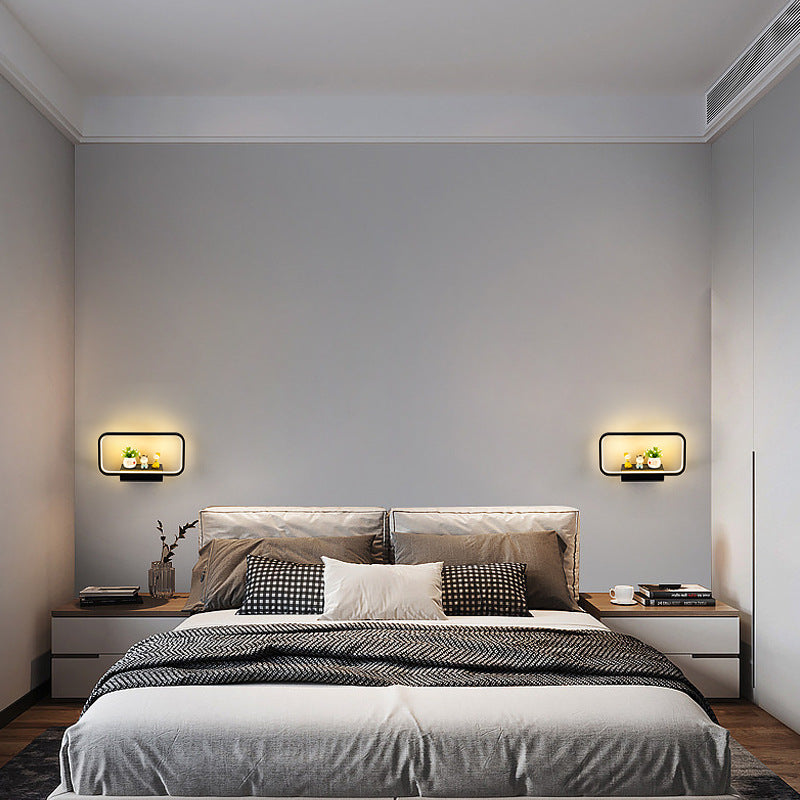 Iron Aluminum Resin Rectangular Wall Lamp