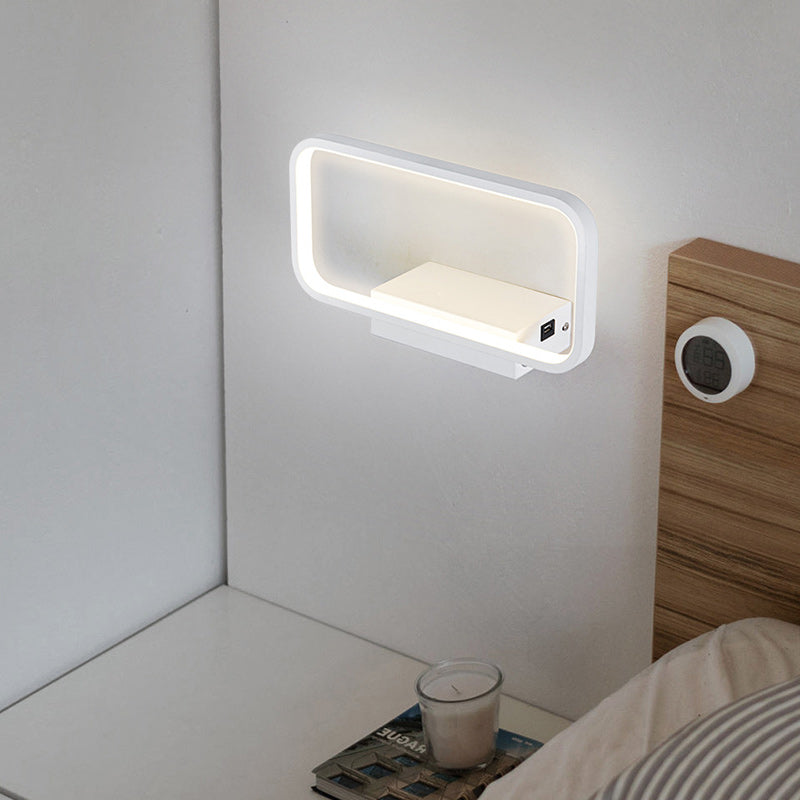 Iron Aluminum Resin Rectangular Wall Lamp