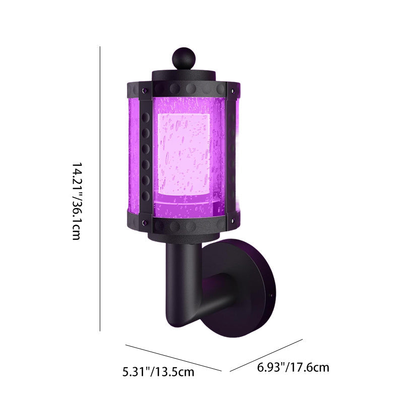 Aluminum Acrylic Cylindrical Smart Outdoor Light