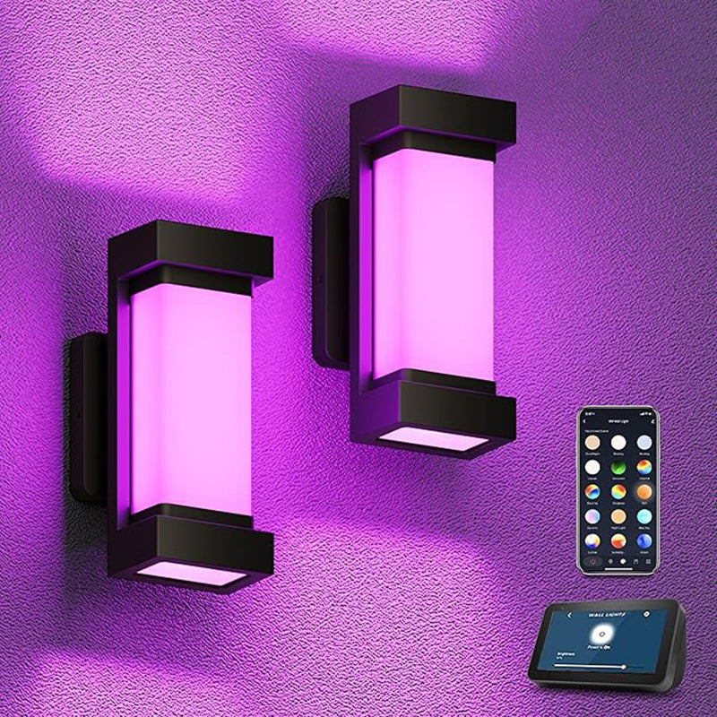 Aluminum PC Rectangular Smart Outdoor Light