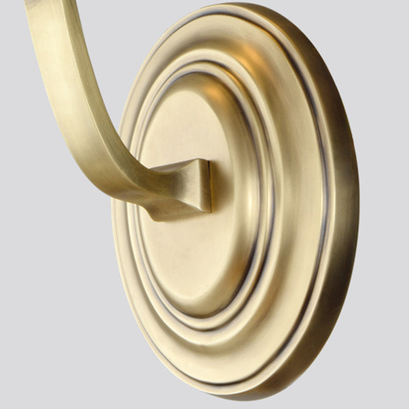 Brass Fabric Cylindrical Bedroom Wall Lamp