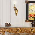 Full Copper Mermaid Candle Wall Lamp
