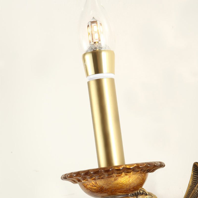 Full Copper Mermaid Candle Wall Lamp
