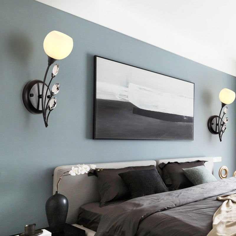 Glass Crystal Iron Bubble Wall Lamp