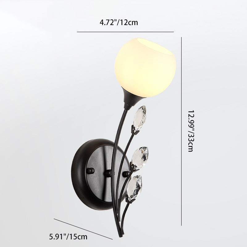 Glass Crystal Iron Bubble Wall Lamp