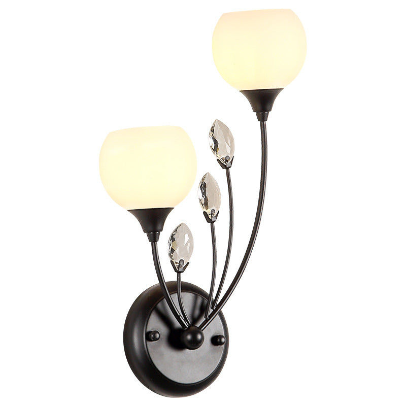 Glass Crystal Iron Bubble Wall Lamp