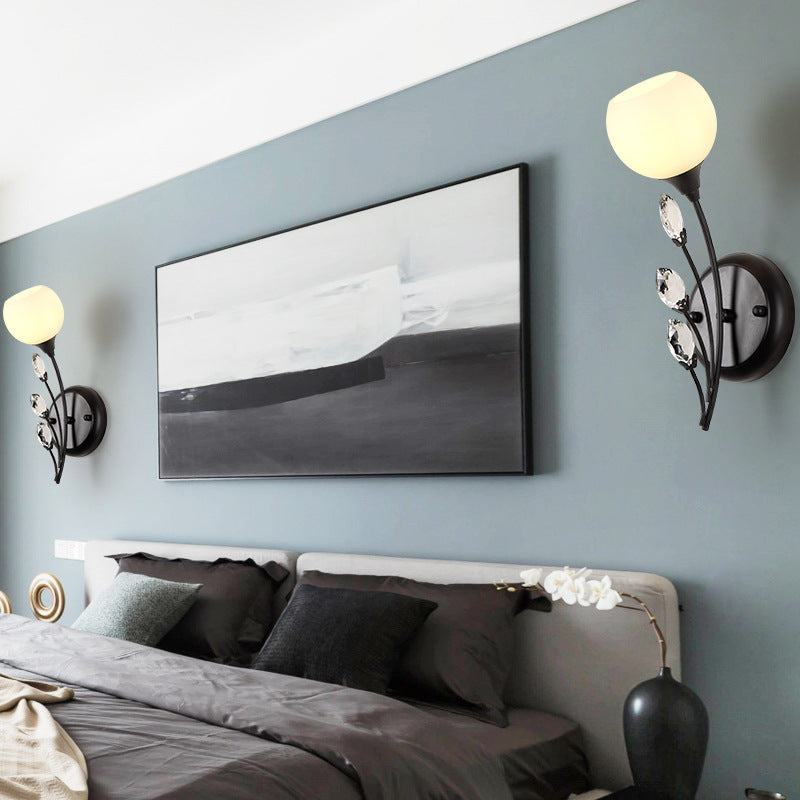 Glass Crystal Iron Bubble Wall Lamp