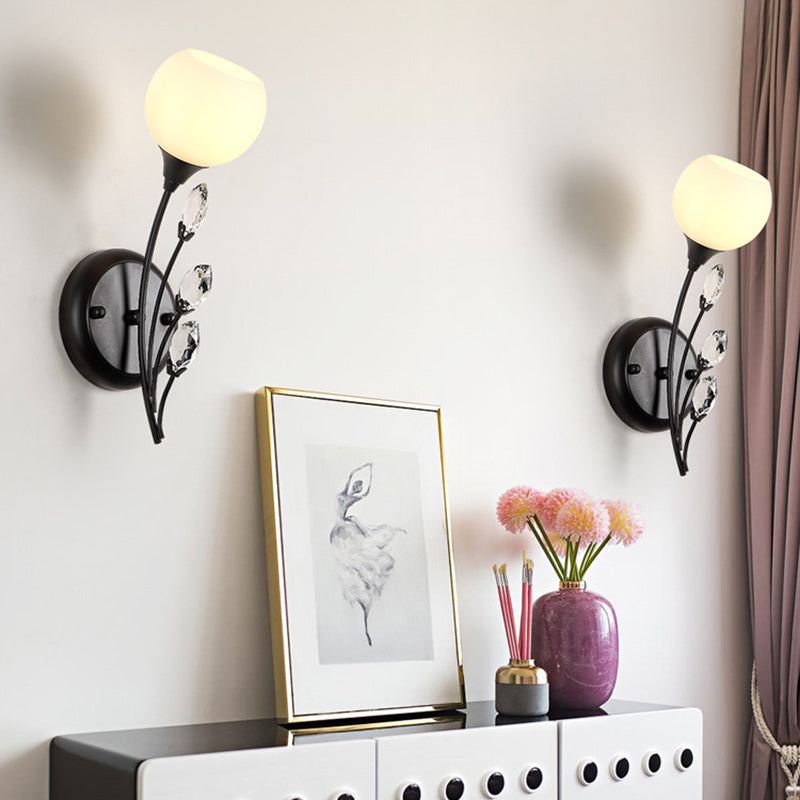 Glass Crystal Iron Bubble Wall Lamp