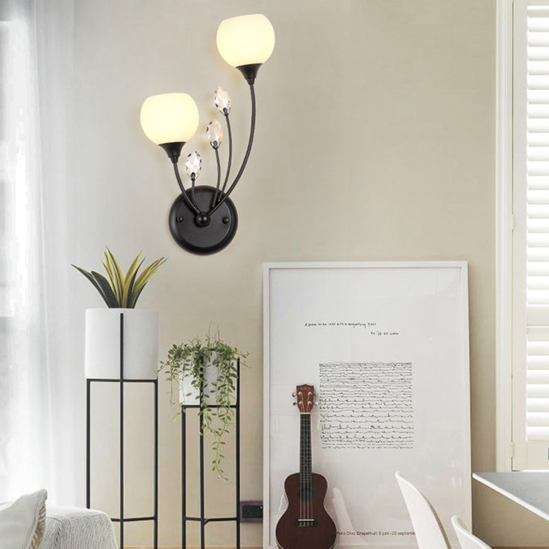 Glass Crystal Iron Bubble Wall Lamp