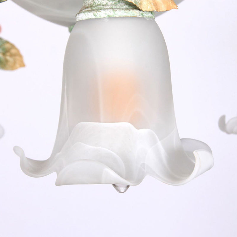 Farmhouse Iron Ceramic Glass 5-Light Wall Lamp