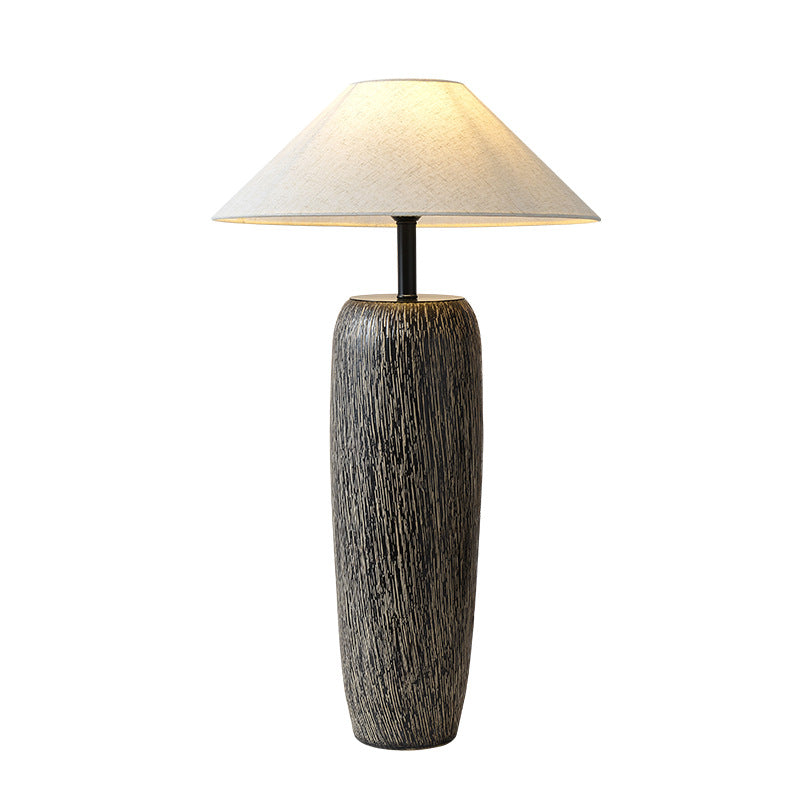 Ceramic Fabric Jar Cone Floor Lamp