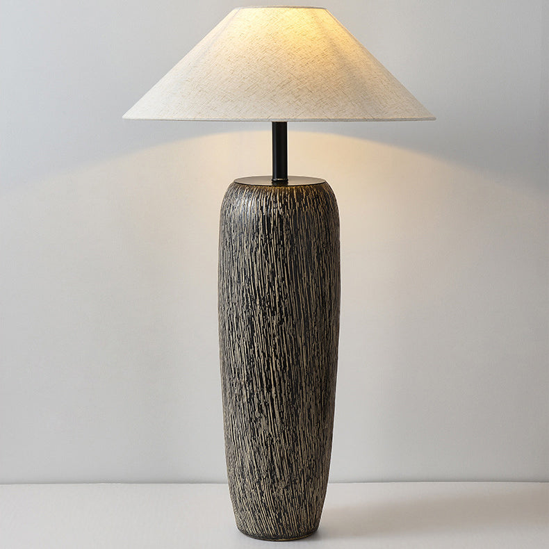Ceramic Fabric Jar Cone Floor Lamp