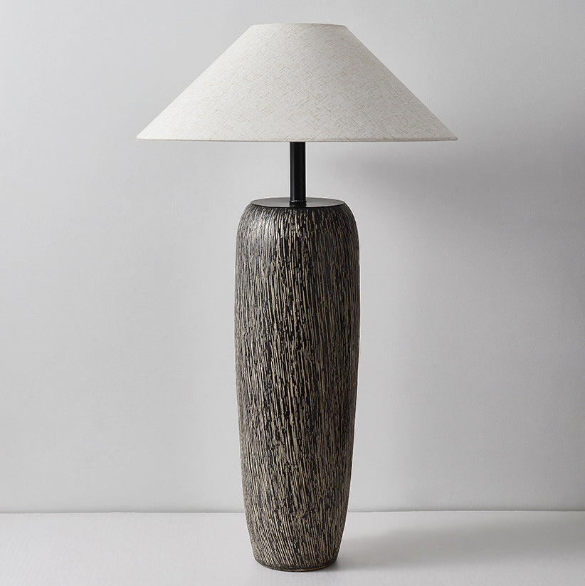 Ceramic Fabric Jar Cone Floor Lamp