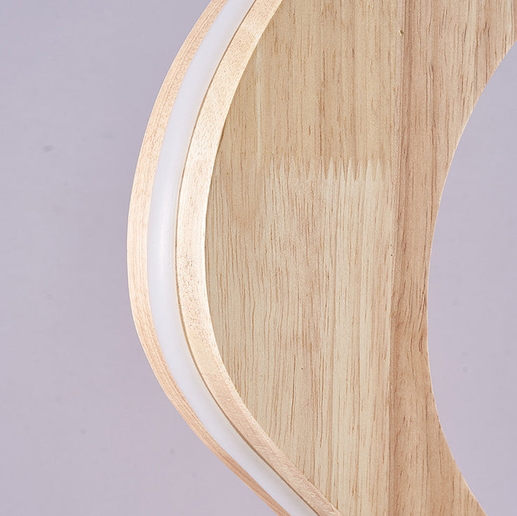 Oak Acrylic Wavy Living Floor Lamp