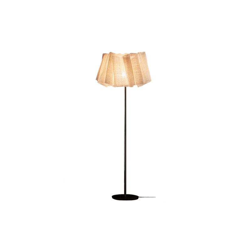 Marble Fabric Metal Pleated Floor Lamp