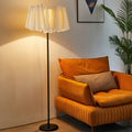 Marble Fabric Metal Pleated Floor Lamp