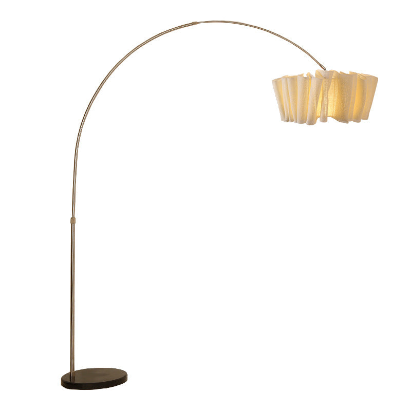 Marble Fabric Metal Pleated Floor Lamp