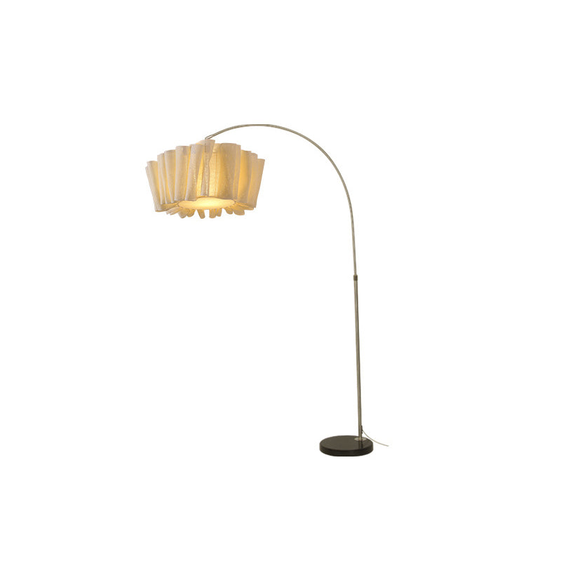 Marble Fabric Metal Pleated Floor Lamp