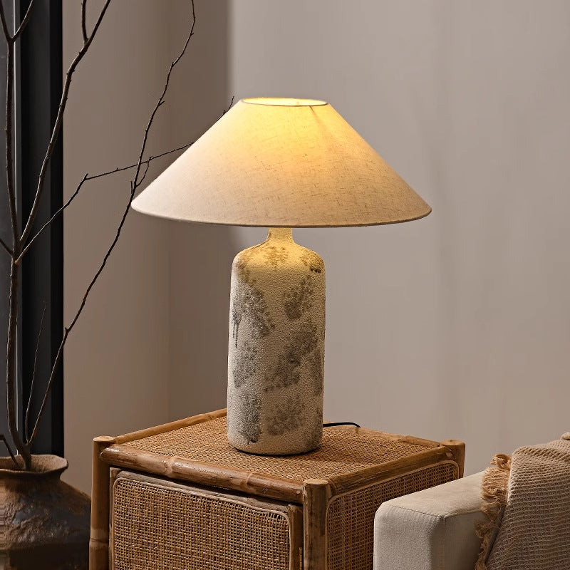 Ceramic Fabric Cone Pot Table Lamp