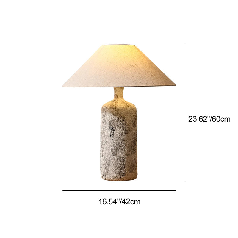 Ceramic Fabric Cone Pot Table Lamp