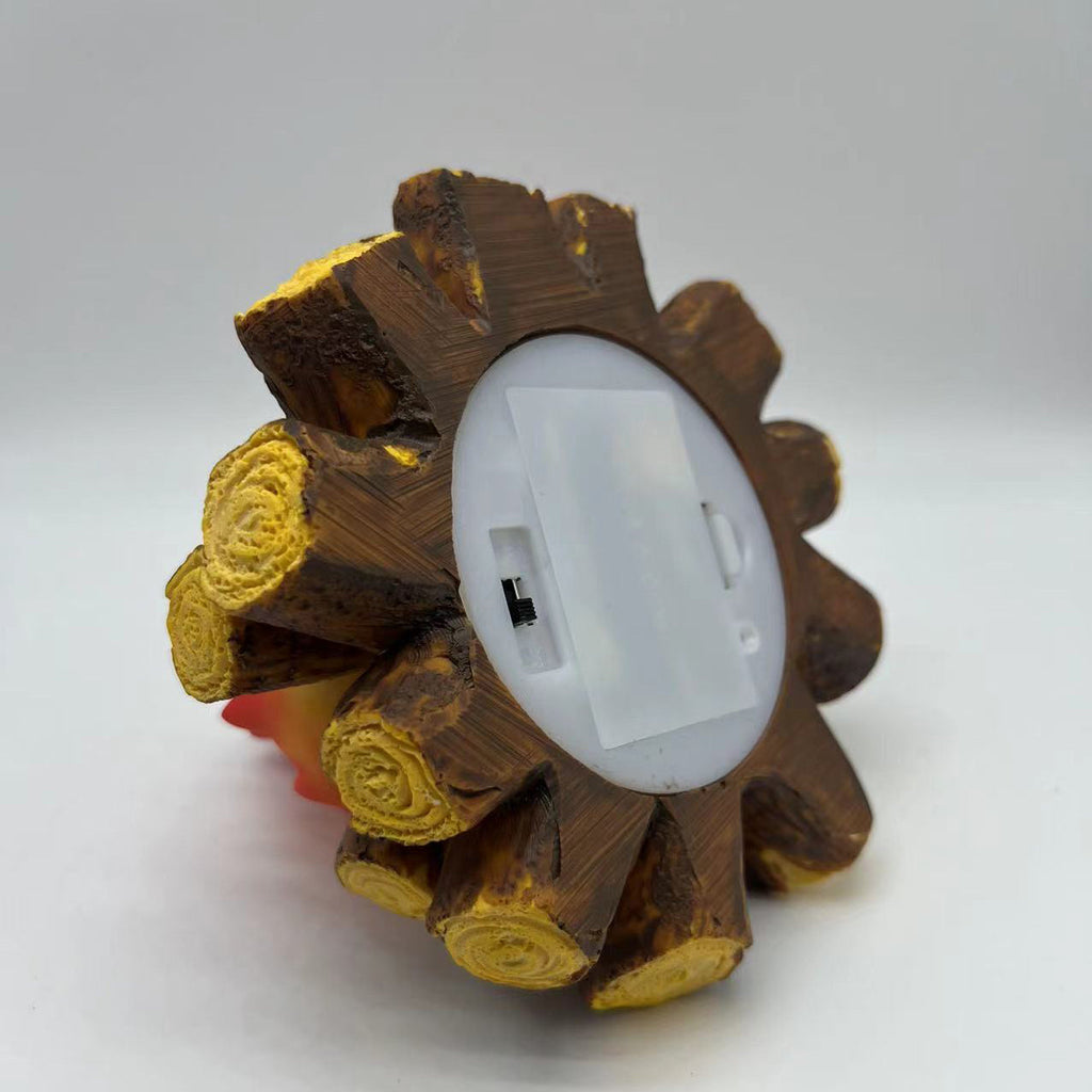 Battery Resin Simulated Firewood Table Lamp