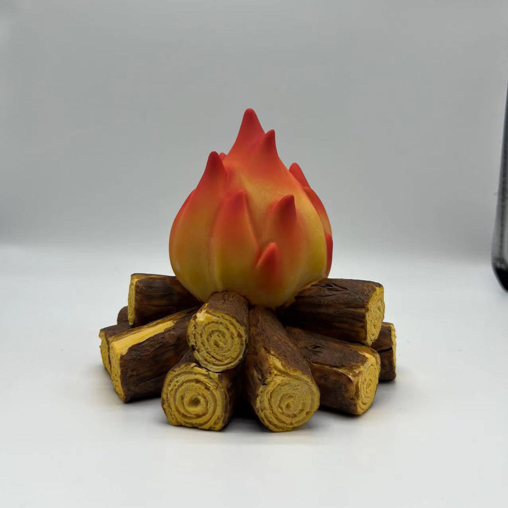 Battery Resin Simulated Firewood Table Lamp