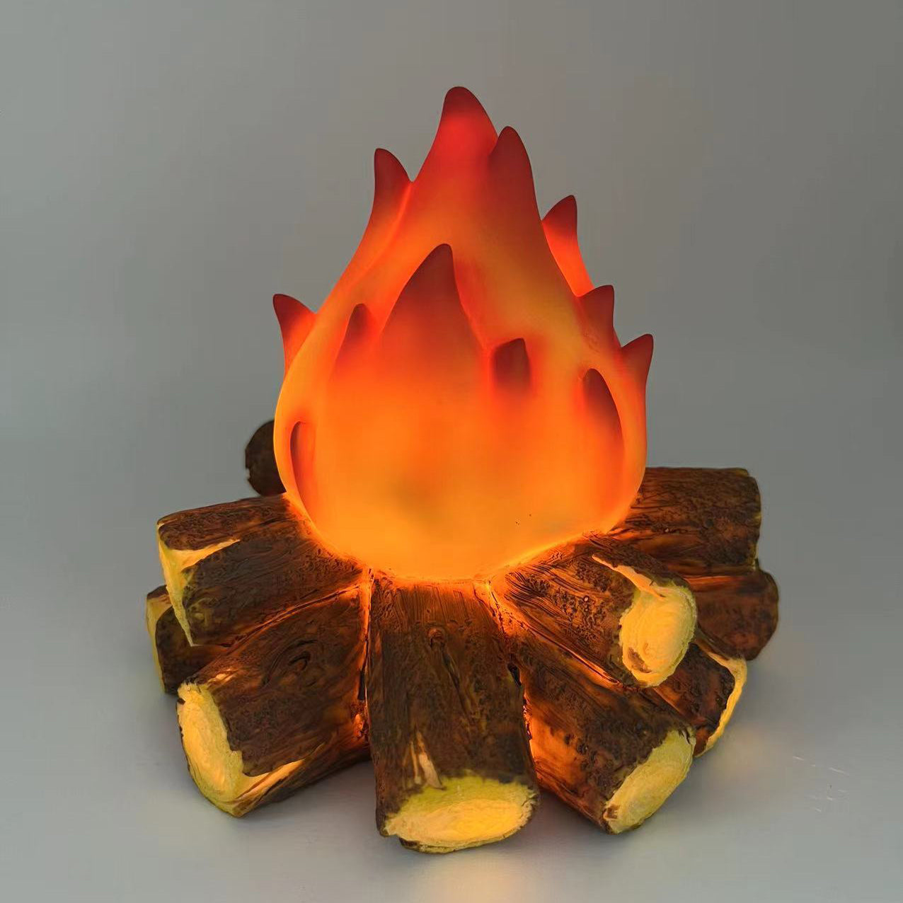 Battery Resin Simulated Firewood Table Lamp