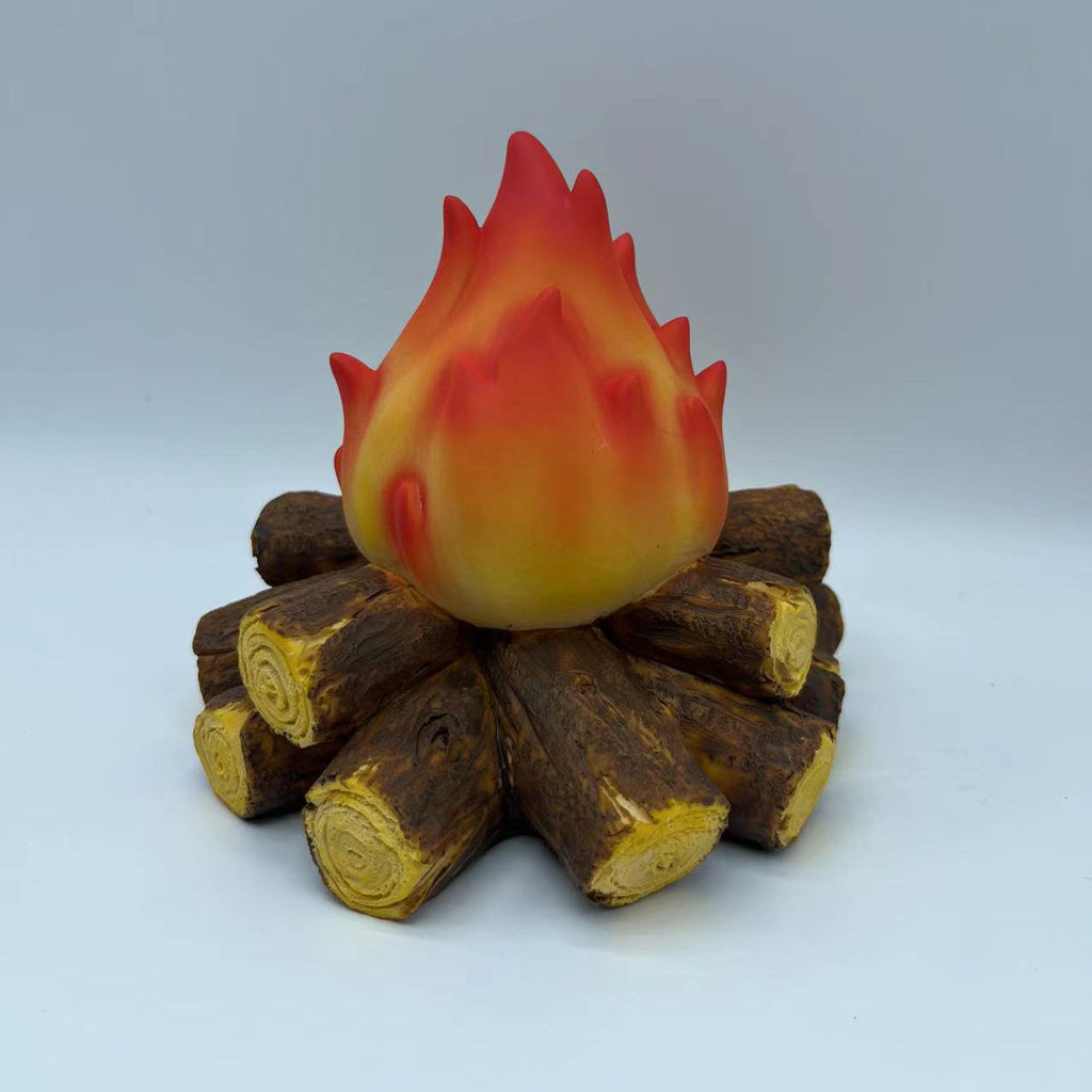 Battery Resin Simulated Firewood Table Lamp