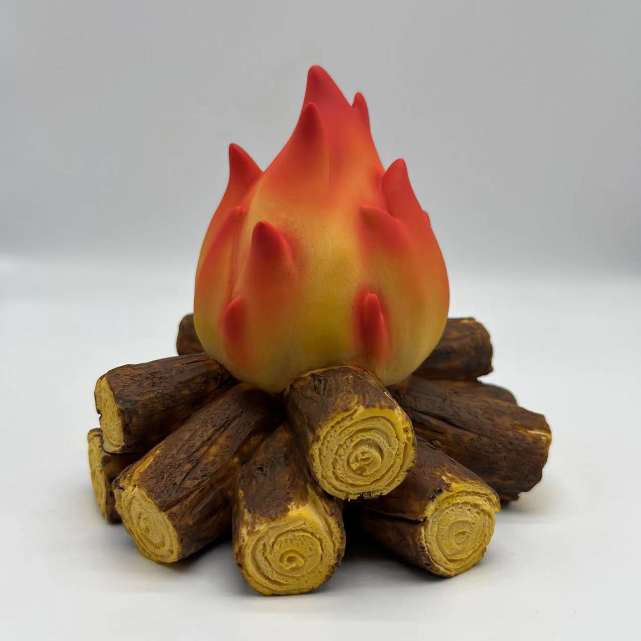 Battery Resin Simulated Firewood Table Lamp
